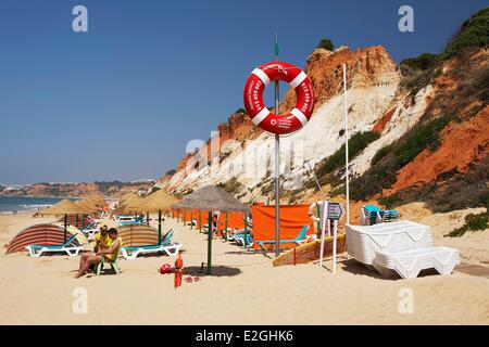 Portugal Algarve Albufeira Falesia Strand (Praia da Falesia) Stockfoto