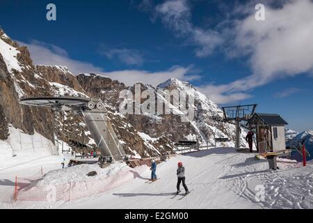 Skigebiet Frankreich Hautes Pyrenäen Cauterets Stockfoto