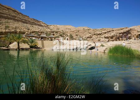 Sultanat von Oman Ash Sharqiyyah Region Wadi Bani Khalid Stockfoto