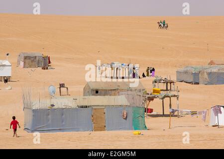 Sultanat von Oman Ash Sharqiyyah Region Wahiba Sands Qihayd beherbergt Beduinen Stockfoto