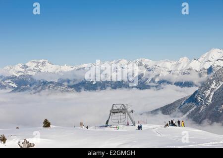 Frankreich Savoie Parc Naturel Regional du Massif des Bauges (regionaler natürlicher Park des Massif des Bauges) Domaine des Aillons Margeriaz Stockfoto