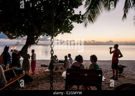 Cookinseln Rarotonga Island Beachside Inn Bar bei 12 Km südlich von Avarua Stockfoto