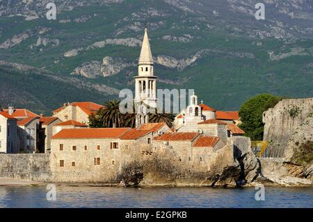 Montenegro Adria Küste Altstadt von Budva Stockfoto