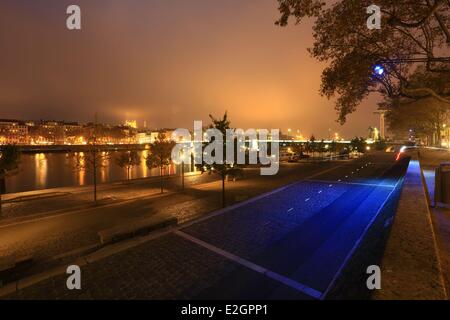 Frankreich Rhone Lyon historische Stätte Weltkulturerbe von UNESCO-Uni-Brücke auf der Rhone Stockfoto