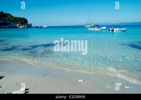 Griechenland-ionische Insel Antipaxi Antipaxos Voutoumi Strand Stockfoto