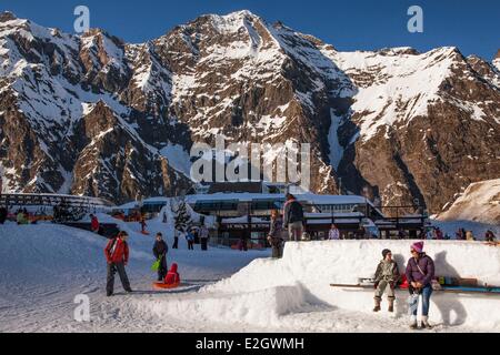 Skigebiet Frankreich Hautes Pyrenäen Piau Engaly Stockfoto