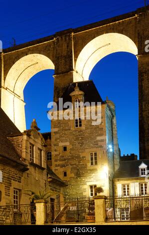 Frankreich Finistere Morlaix Viadukt Stockfoto