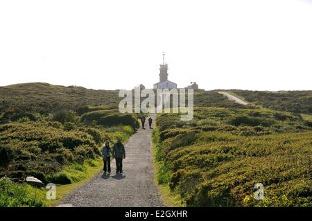 Frankreich Finistere Iroise Sea Semaphore der Pointe du Raz Stockfoto