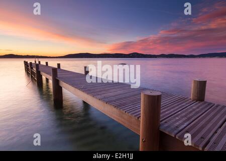 Frankreich-Var (83) Grimaud Ponton im Golf von Saint Tropez Stockfoto