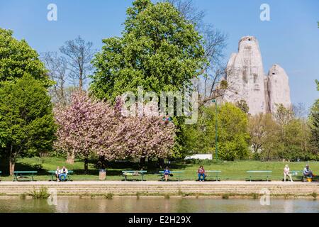 Frankreich Paris Bois de Vincennes Daumesnil See im Frühling Stockfoto