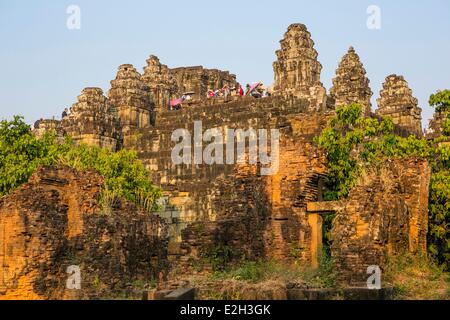 Kambodscha Siem Reap Provinz Angkor Tempel komplexe Site als Weltkulturerbe von der UNESCO Tempel des Phnom Bakheng Stockfoto