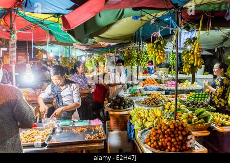 Kambodscha Phnom Penh Nachtmarkt Stockfoto