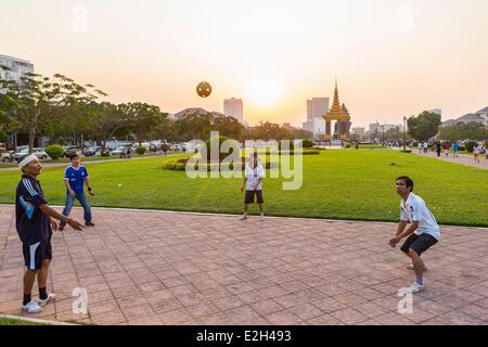 Kambodscha Phnom Penh Boulevard Suranarit ein Spaziergang am späten Nachmittag Stockfoto