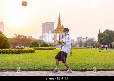 Kambodscha Phnom Penh Boulevard Suranarit ein Spaziergang am späten Nachmittag Stockfoto