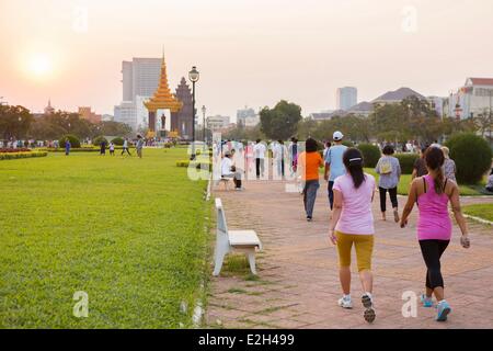 Kambodscha Phnom Penh Boulevard Suranarit ein Spaziergang am späten Nachmittag Stockfoto