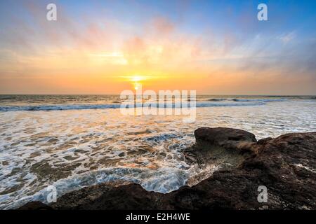 Frankreich Gironde Soulac-Sur-Mer-Sonnenuntergang am Strand von Amelie Stockfoto