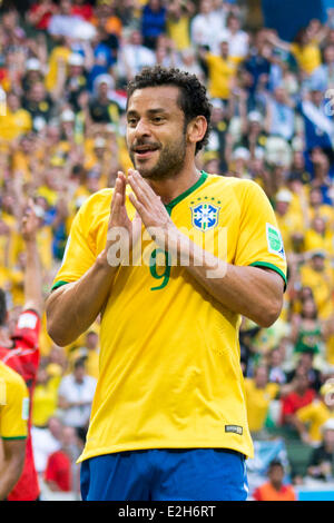 Fred (BRA), 17. Juni 2014 - Fußball / Fußball: FIFA World Cup Brasilien 2014 Gruppe A Spiel zwischen Brasilien 0: 0 Mexiko in der Arena Castelao in Fortaleza, Brasilien. (Foto von Maurizio Borsari/AFLO) Stockfoto