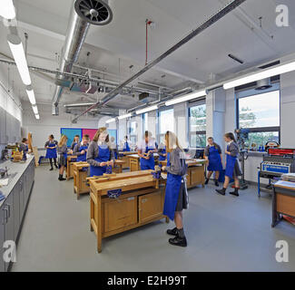 Notre Dame Catholic College, Everton, Vereinigtes Königreich. Architekt: Sheppard Robson, 2014. Stockfoto