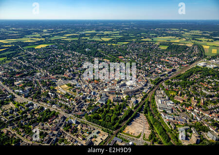 Luftaufnahme, Recklinghausen Arcaden, Einkaufszentrum, Recklinghausen, Ruhrgebiet, Nordrhein-Westfalen, Deutschland Stockfoto