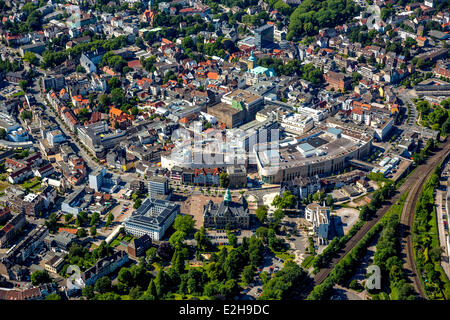 Luftaufnahme, Recklinghausen Arcaden, Einkaufszentrum, Recklinghausen, Ruhrgebiet, Nordrhein-Westfalen, Deutschland Stockfoto