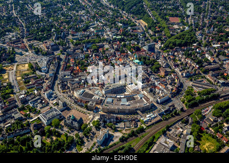 Luftaufnahme, Recklinghausen Arcaden, Einkaufszentrum, Recklinghausen, Ruhrgebiet, Nordrhein-Westfalen, Deutschland Stockfoto