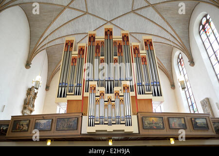 Rieger-Orgel, St. Katharinen Kirche, die größte Kirche in Frankfurt Am Main, Hessen, Deutschland Stockfoto