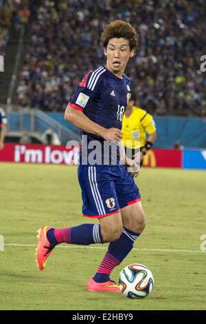 Yuya Osako (JPN), 19. Juni 2014 - Fußball / Fußball: FIFA World Cup Brasilien 2014 Gruppe C Spiel zwischen Japan 0-0 Griechenland am Estadio Das Dunas in Natal, Brasilien. (Foto von Maurizio Borsari/AFLO) Stockfoto