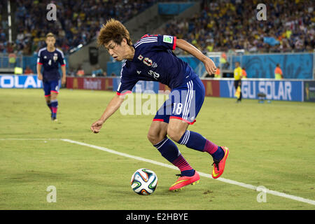 Yuya Osako (JPN), 19. Juni 2014 - Fußball / Fußball: FIFA World Cup Brasilien 2014 Gruppe C Spiel zwischen Japan 0-0 Griechenland am Estadio Das Dunas in Natal, Brasilien. (Foto von Maurizio Borsari/AFLO) Stockfoto