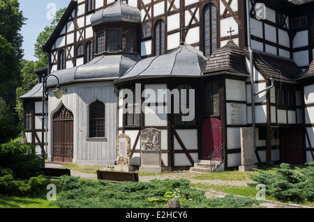 Evangelische größte Holzkirche in Europa Tempel des Friedens Swidnica niedriger Schlesien Polen Friedendskirche Schweidnitz Stockfoto