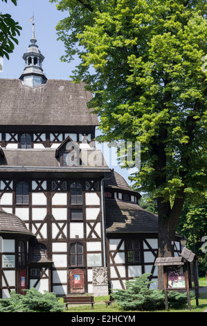 Evangelische größte Holzkirche in Europa Tempel des Friedens Swidnica niedriger Schlesien Polen Friedendskirche Schweidnitz Stockfoto