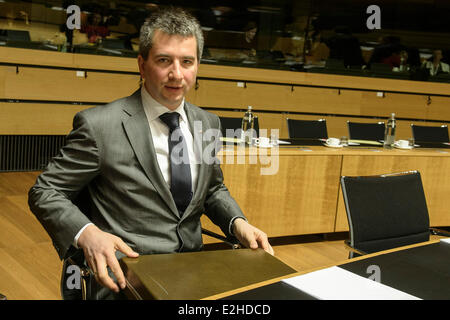 Luxemburg, Lux 20. Juni 2014. Polens Finanzminister Mateusz Szczurek während Finanzminister ECOFIN-Treffen im Europäischen Rat am Hauptsitz in Luxemburg auf 20.06.2014 Credit: Wiktor Dabkowski/ZUMAPRESS.com/Alamy Live News Stockfoto