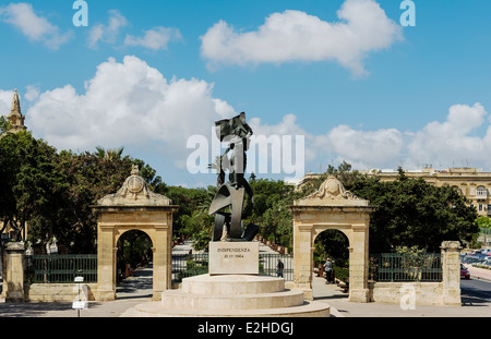 Independence Monument, Maglio Gärten, Mall, Floriana, Valletta, Malta Stockfoto