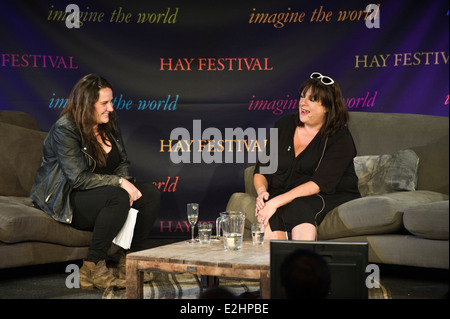 Julie Burchill sprechen über ihr Leben & arbeiten als Musikjournalist bei Hay Festival 2014 © Jeff Morgan Stockfoto