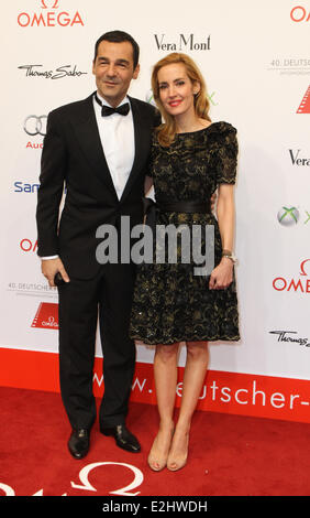 Erol Sander, Caroline Godet am 40. jährlichen German Film Ball (Deutscher Filmball) im Hotel Bayerischer Hof.  Wo: München wenn: 19. Januar 2013 Stockfoto