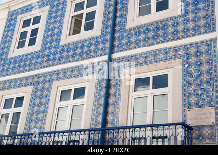 Azulejo-Fliesen auf den Aufbau der Fassade Stockfoto