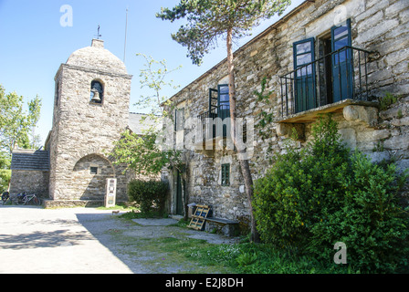 Traditionelles Steinhaus, Pedrafita Cebreiro, Galicien, Spanien Stockfoto