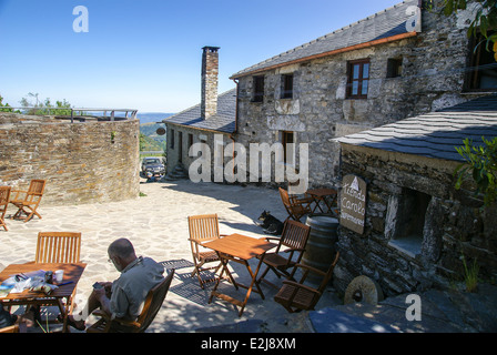 Traditionelles Steinhaus, Pedrafita Cebreiro, Galicien, Spanien Stockfoto