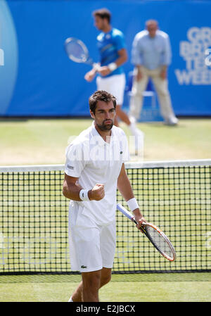 Eastbourne, Vereinigtes Königreich. 20. Juni 2014. Aegon International Eastbourne Feliciano Lopez (ESP) Niederlagen Jeremy Chardy (FRA) mit 6: 3, 6: 4 im Viertelfinale Spiel in Devonshire Park. Bildnachweis: Aktion Plus Sport/Alamy Live-Nachrichten Stockfoto