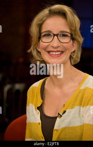 Yvonne Willicks im deutschen Fernsehen zeigen Koelner Treff im WDR Studios Bocklemuend.  Wo: Köln bei: 8. März 2013 Stockfoto