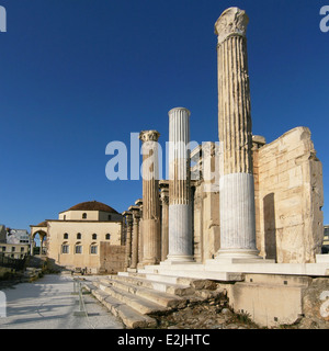 Ruinen des Hadrian-Bibliothek in Athen, Griechenland. Stockfoto