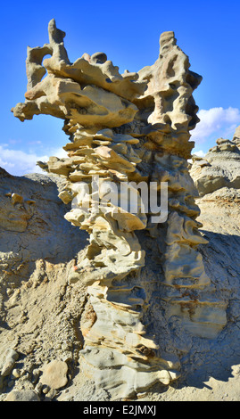 Seltsame erodierte Formen in Fantasy Canyon in der Nähe von Vernal, Utah Stockfoto