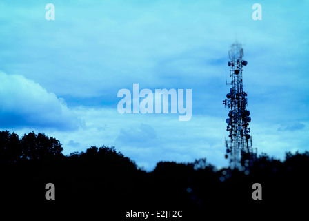 Mobile / Handy Radio Telefon Mast, Laindon, Essex, Basildon. Stockfoto