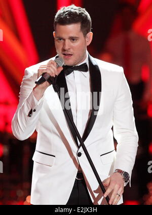 Michael Buble im deutschen Fernsehen RTL show "Let ´s Dance" im Coloneum TV-Studios.  Wo: Köln bei: 12. April 2013 Stockfoto