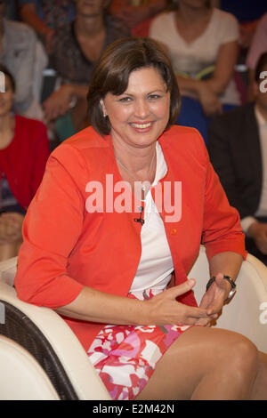 Ilse Aigner auf ARD ZDF Talkshow Markus Lanz.  auf ARD ZDF Talkshow Markus Lanz.  Wo: Hamburg, Deutschland bei: 17. Juli 2013 Stockfoto