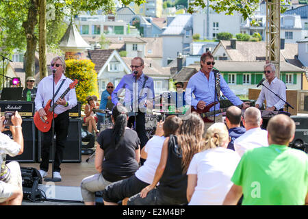 Status Quo auf der Schweizer TV-Show "SRF Bi de Lüt" Herisau, Schweiz - 03.08.2013 wo: Herisau, Schweiz bei: 3. August 2013 Stockfoto