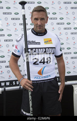 Mark Keller bei Camp David WM in Hafencity Hamburg.  Wo: Hamburg, Deutschland bei: 16. August 2013 Stockfoto