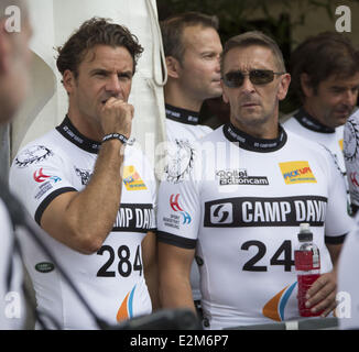 Stephan Luca, Mark Keller bei Camp David WM in Hafencity Hamburg.  Wo: Hamburg, Deutschland bei: 16. August 2013. Stockfoto