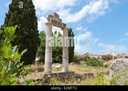 Die antiken griechischen und römischen Stadt und Agora auf die Insel Kos in Griechenland Stockfoto