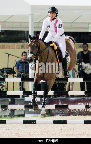 Nespresso-5. jährlichen Battle of The Sexes während der 2013 FTI Consulting Winter Equestrian Festival in Palm Beach International Equestrian Center mit: Schuyler Riley wo: Wellingtion, Florida, Vereinigte Staaten wann: 12. Januar 2013 Stockfoto