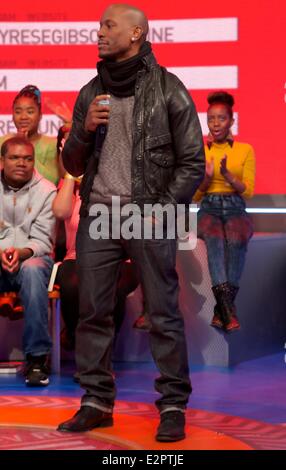 Tyrese Gibson und Rev Run Simmons von Run DMC besuchen die 106 & BET Park CBS Studios.  Mitwirkende: Tyrese Gibson wenn: 4. Februar 2013 Stockfoto